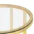 Produktbild 5 för Sidobord guld och transparent 45 cm härdat glas