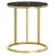 Produktbild 2 för Sidobord guld och svart marmor 45 cm härdat glas