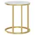 Produktbild 4 för Sidobord guld och vit marmor 45 cm härdat glas