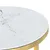 Produktbild 6 för Sidobord guld och vit marmor 45 cm härdat glas