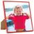 Produktbild 2 för Fotoramar 10 st för vägg eller bord röd 20x20 cm MDF