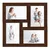 Produktbild 2 för Fotoram för 4x(13x18 cm) bilder mörkbrun MDF
