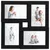 Produktbild 2 för Fotoram för 4x(10x15 cm) bilder svart MDF