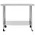 Arbetsbord med hjul 80x60x85 cm rostfritt stål