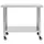 Arbetsbord med hjul 100x30x85 cm rostfritt stål