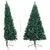 Produktbild 11 för Belyst halv plastgran med fot grön 180 cm PVC