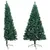 Produktbild 3 för Halv plastgran med LED och julgranskulor grön 120 cm