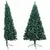 Produktbild 3 för Halv plastgran med LED och julgranskulor grön 150 cm