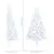 Produktbild 10 för Halv plastgran med LED och julgranskulor vit 120 cm