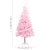 Produktbild 12 för Belyst plastgran med kulor rosa 150 cm PVC