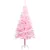 Produktbild 2 för Belyst plastgran med kulor rosa 180 cm PVC
