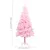 Produktbild 11 för Belyst plastgran med kulor rosa 180 cm PVC