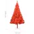 Produktbild 12 för Plastgran med LED och julgranskulor röd 180 cm PVC