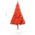 Produktbild 12 för Plastgran med LED och julgranskulor röd 210 cm PVC