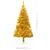 Produktbild 12 för Plastgran med LED och julgranskulor guld 120 cm PET