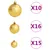 Produktbild 9 för Plastgran med LED och julgranskulor guld 210 cm PET