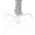 Produktbild 4 för Plastgran med LED och julgranskulor silver 150 cm PET