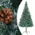 Produktbild 2 för Plastgran med LED och julgranskulor och kottar 210 cm
