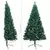 Produktbild 10 för Halv plastgran med LED och julgranskulor grön 210 cm