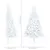 Produktbild 10 för Halv plastgran med LED och julgranskulor vit 120 cm
