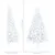 Produktbild 12 för Halv plastgran med LED och julgranskulor vit 150 cm