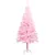 Produktbild 2 för Belyst plastgran med kulor rosa 150 cm PVC