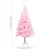 Produktbild 12 för Belyst plastgran med kulor rosa 150 cm PVC