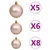 Produktbild 9 för Belyst plastgran med kulor rosa 150 cm PVC