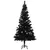 Produktbild 2 för Plastgran med LED och julgranskulor svart 150 cm PVC