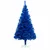 Produktbild 2 för Plastgran med LED och julgranskulor blå 120 cm PVC 