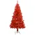 Produktbild 2 för Plastgran med LED och julgranskulor röd 120 cm PVC