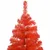 Produktbild 3 för Plastgran med LED och julgranskulor röd 120 cm PVC