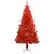 Produktbild 2 för Plastgran med LED och julgranskulor röd 150 cm PVC 