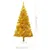 Produktbild 12 för Plastgran med LED och julgranskulor guld 120 cm PET