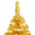 Produktbild 3 för Plastgran med LED och julgranskulor guld 120 cm PET