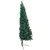 Produktbild 6 för Halv plastgran med LED och julgranskulor grön 120 cm