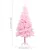Produktbild 12 för Plastgran med LED och julgranskulor rosa 180 cm PVC 