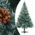 Produktbild 2 för Frostad plastgran med LED och julgranskulor och kottar 150 cm 