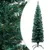Produktbild 2 för Smal plastgran med LED och julgranskulor grön 210 cm