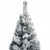 Produktbild 3 för Smal plastgran med LED och julgranskulor grön 120 cm PVC