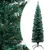Produktbild 2 för Smal plastgran med LED och julgranskulor grön 150 cm
