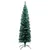 Produktbild 3 för Smal plastgran med LED och julgranskulor grön 150 cm