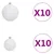 Produktbild 9 för Plastgran med LED och julgranskulor och kottar 210 cm