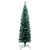 Produktbild 2 för Smal plastgran med LED och julgranskulor grön 150 cm
