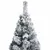 Produktbild 3 för Smal plastgran med LED och julgranskulor och snö grön 120 cm