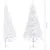 Produktbild 12 för Plastgran för hörn med LED och julgranskulor vit 150 cm PVC