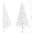 Produktbild 12 för Plastgran för hörn med LED och julgranskulor vit 180 cm PVC