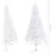 Produktbild 12 för Plastgran för hörn med LED och julgranskulor vit 210 cm PVC
