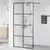 Produktbild 3 för Duschvägg med klart ESG-glas 100x195 cm svart