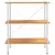 Produktbild 3 för Hyllenhet med 3 hyllplan vit och ek 80x40x92 cm